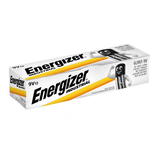  Energizer Industrial Vienkartinė baterija E 9V 6LR61 Šarminis 9 V 12 vnt 