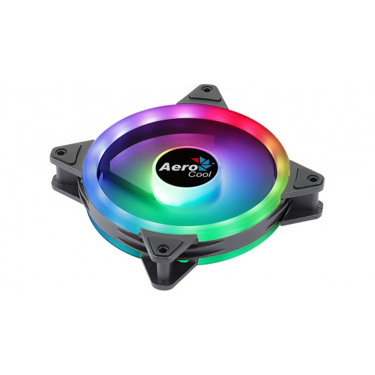  Aerocool Duo 12 ARGB 6 kontaktų kompiuterio korpusas 12 cm ventiliatorius juodas 