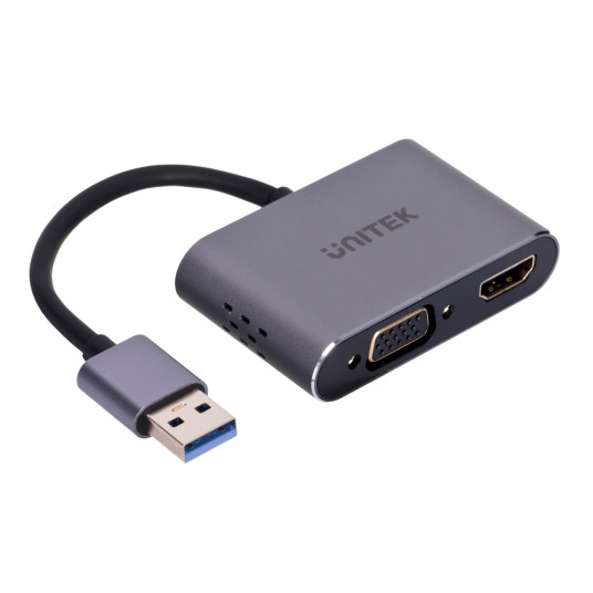 Unitek Adapter USB na HDMI i VGA, FullHD