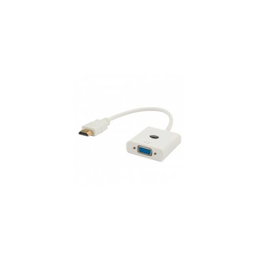  Savio CL-27B vaizdo kabelio adapteris HDMI A tipo (standartinis) VGA (D-Sub) Balta 