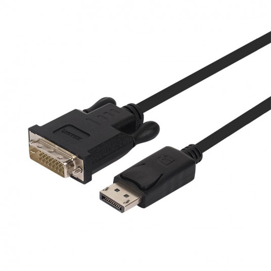  UNITEK Y-5118BA vaizdo kabelio adapteris 1,8 m DisplayPort DVI Juoda 