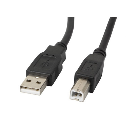  Lanberg CA-USBA-11CC-0018-BK USB kabelis 1,8 m USB 2.0 USB B Juoda 