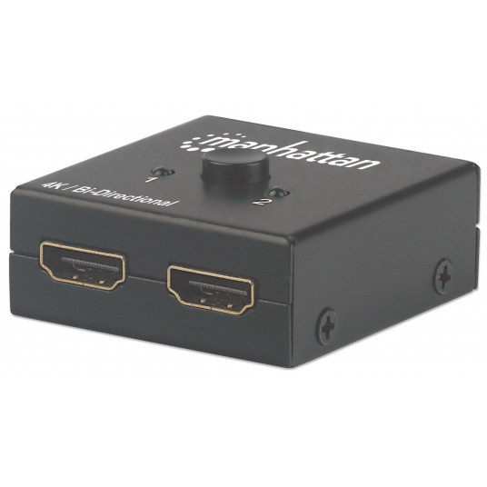 Manhattan 207850 Przełącznik HDMI 2-portowy, dwukierunkowy 2x1 lub 1x2, 4K, 30Hz