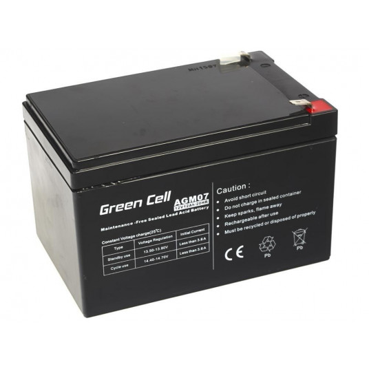  Green Cell AGM Battery 12V 12Ah - Batterie - 12.000 mAh Rūgštinis akumuliatorius (VRLA) 