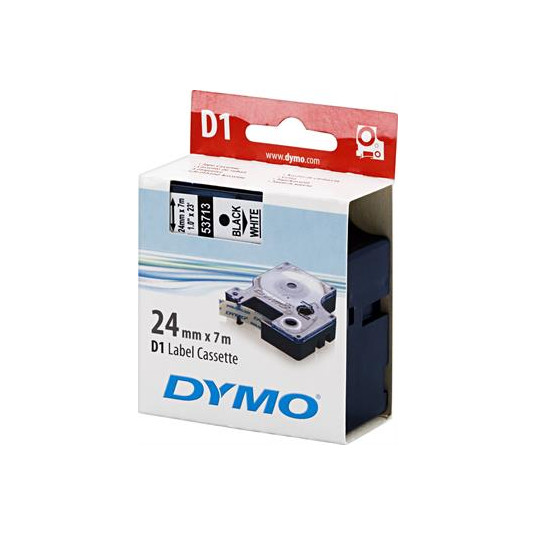  Juostelė DYMO D1 24mm x 7m, juoda ant balto / S0720930 53713 