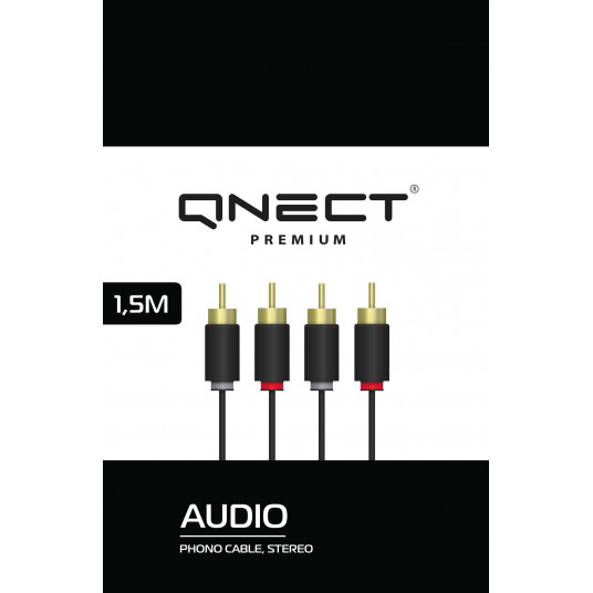  Kabelis QNECT 2xRCA-2xRCA, 1.5m / 101975 