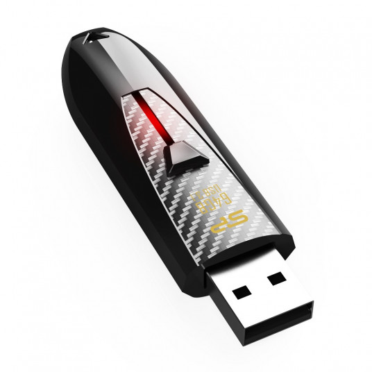  SILICON POWER Blaze B25 Pendrive USB atmintinė 64GB USB 3.2 Gen 1 (SP064GBUF3B25V1K) Juoda 