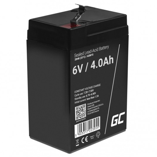 Green Cell AGM15 UPS akumuliatorius Rūgštinis akumuliatorius (VRLA) 6 V 4 Ah 