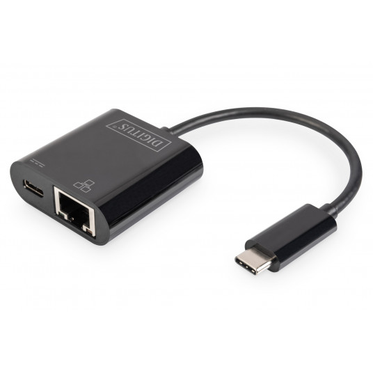  Digitus USB-Type-C Gigabit Ethernet Adapter + PD with power delivery function DN-3027	 Black 