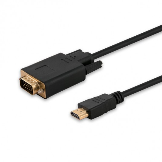  Savio CL-103 vaizdo kabelio adapteris 1,8 m HDMI A tipo (standartinis) VGA (D-Sub) Juoda 