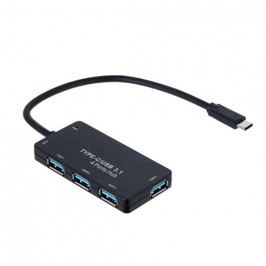  Akyga AK-AD-52 sąsajos šakotuvas USB 3.2 Gen 2 (3.1 Gen 2) Type-C 500 Mbit/ai Juoda 