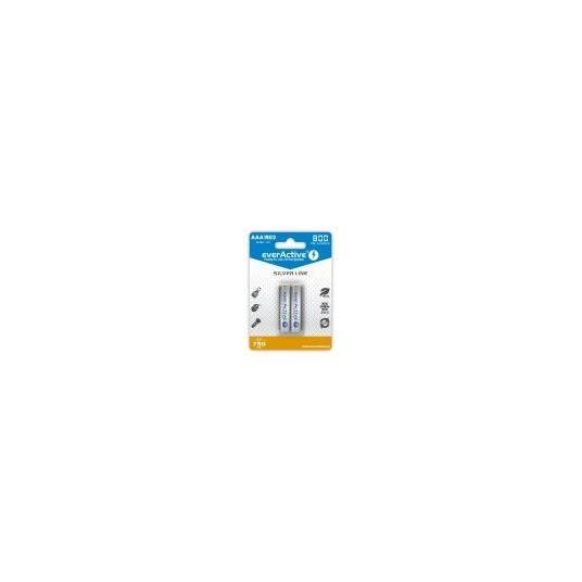  Įkraunamos baterijos everActive Ni-MH R03 AAA 800 mAh Silver Line - 2 vnt. 
