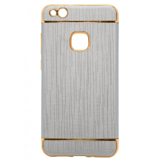  Mocco Exclusive Crown Back Case Silicone Case With Golden Elements for Apple iPhone 8 Plus Grey 