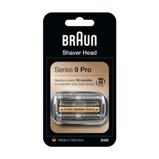  Braun Replacement Head Cassette 94M  Silver, For Series 9 Pro and Series 9 