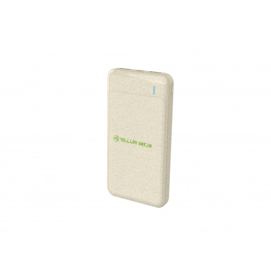  Tellur PD103 Green Power Bank 10000mAh, 2xQC3.0 + PD 18W cream 