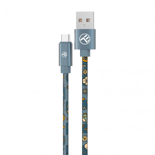  Tellur Graffiti USB to Type-C cable 3A 1m blue 