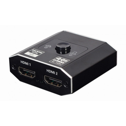  Gembird DSW-HDMI-21 dvikryptis HDMI 4K jungiklis, 2 prievadai, juodas 