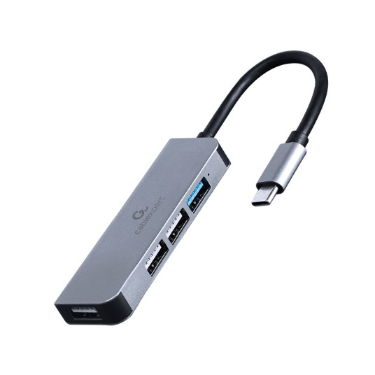  Gembird UHB-CM-U3P1U2P3-01 4 prievadų USB tipo C šakotuvas (1 x USB 3.1 + 3 x USB 2.0) sidabrinis 