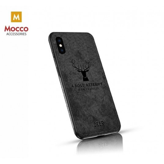Mocco Deer Silicone Back Case for Apple iPhone XS Max Black (EU Blister)