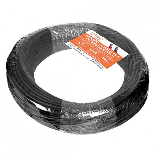 Kebelis saulės elektrinei Keno Energy 4 mm2 juodas, 50m