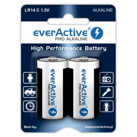  Baterijos LR14 everActive PRO Alcaline LR14 - 2xC 1,5V 