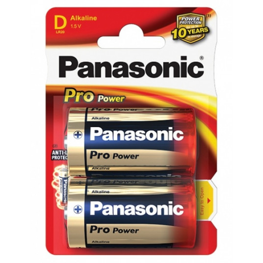  Baterijos Panasonic PRO Power LR20 - 2BP 1,5V LR20PPG/2BP 