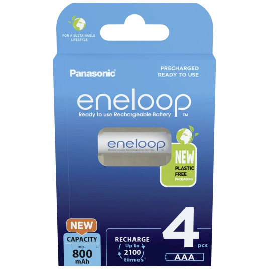  Panasonic Rechargeable Batteries ENELOOP BK-4MCDE/4BE AAA, 800 mAh, 4 pc(s) 