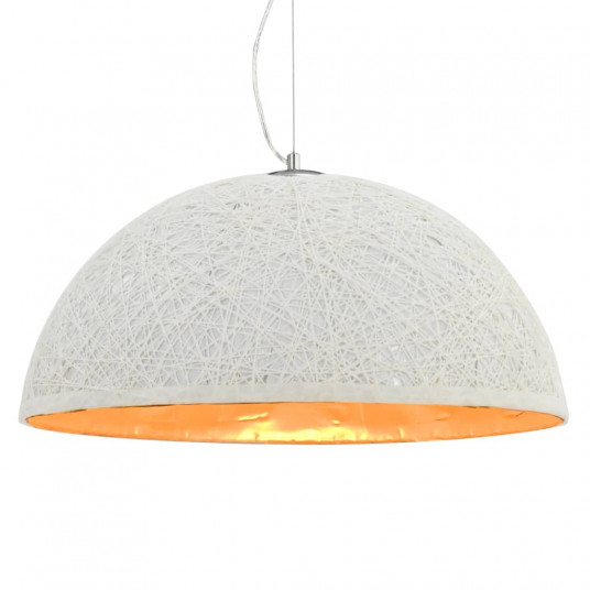 Pakabinamas šviestuvas, baltas ir auksinis, 50cm skersmens, E27