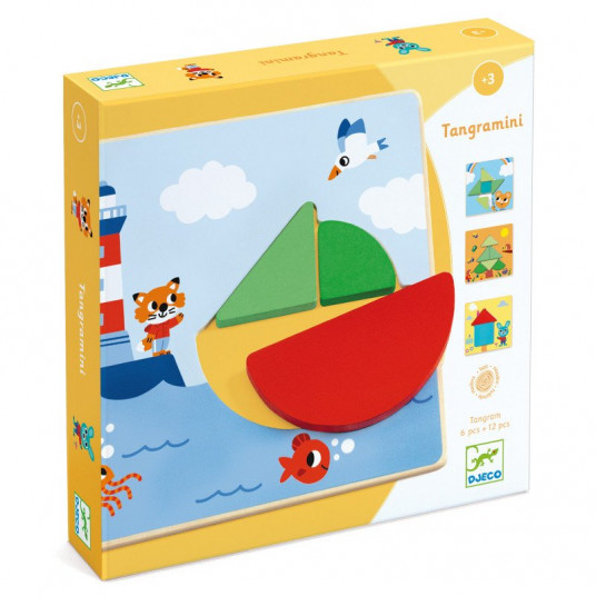 Djeco Mokomieji mediniai žaidimai - Tangramini DJ01672