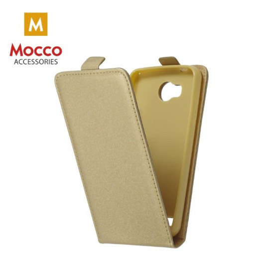 Dėklas Mocco Kabura Rubber Case Vertical Opens Premium Eco Leather Apple iPhone 6 / 6S Gold