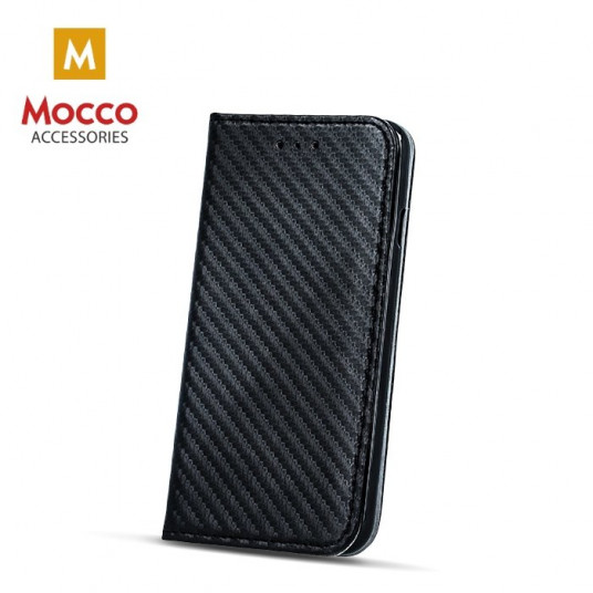 Mocco Smart Carbon Book Case For Apple iPhone X Black