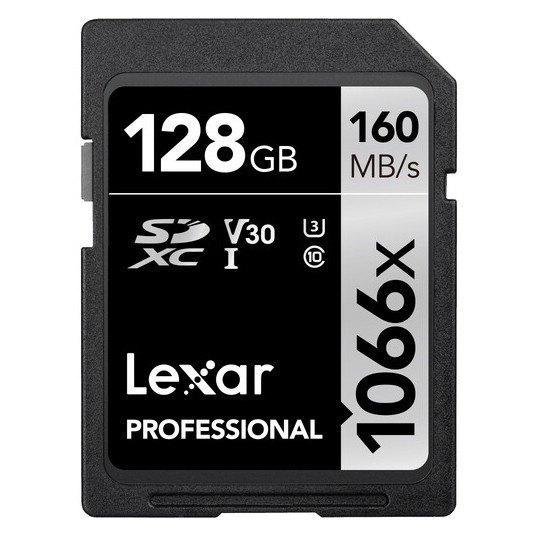  Lexar Pro 1066x SDXC U3 (V30) UHS-II R160/W120 128GB 