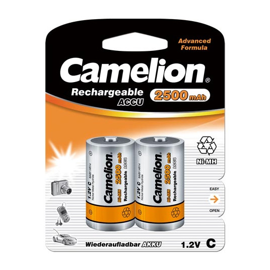  Camelion C/HR14, 2500 mAh, Rechargeable Batteries Ni-MH, 2 pc(s) 
