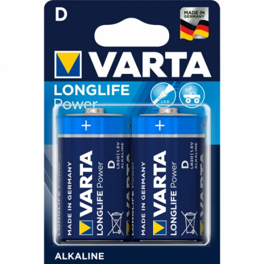  Baterijos Varta LR20 Long Life Power LR20/D 2xD 