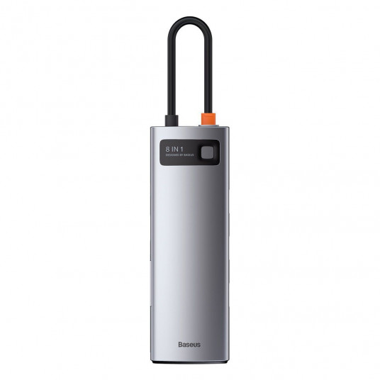  Baseus Metal Gleam Series Hub 8w1, USB-C do 3x USB 3.0 + HDMI + USB-C PD + Ethernet RJ45 + microSD/SD 