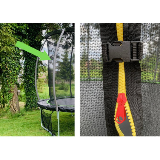 Vidinis tinklas Lean Sport Max batutui, 244cm, žalias