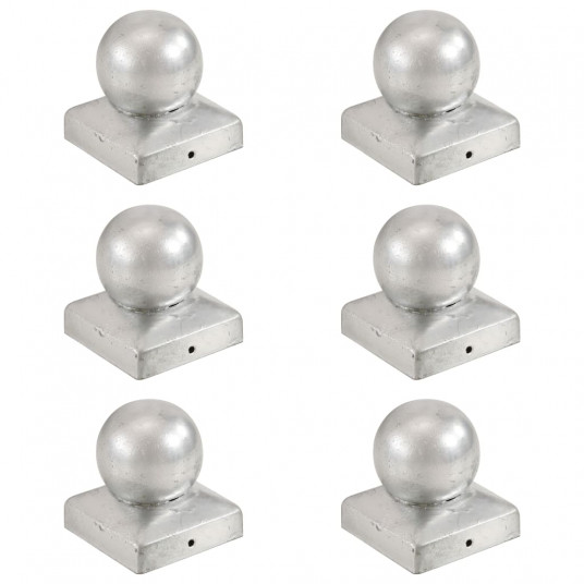 Stulpų dangteliai, 6vnt., 71x71mm, galvanizuotas metalas