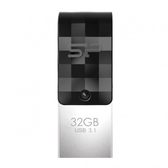  Silicon Power Mobile C31 USB atmintukas 32 GB USB Type-A / USB Type-C 3.2 Gen 1 (3.1 Gen 1) Juoda, Sidabras 