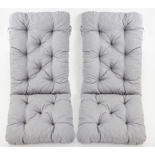 Venta 2 čiužinukų kėdėms komplektas 120x50x10 cm, pilka