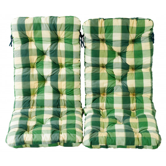 Venta 2 čiužinukų kėdėms komplektas 120x50x10 cm, žalia