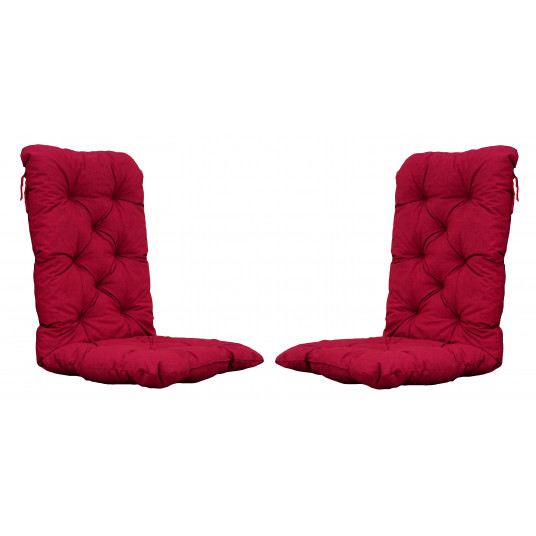 Venta 2 čiužinukų kėdėms komplektas 120x50x10 cm, raudona