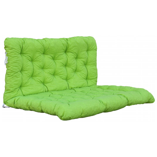  Paletinis čiužinukas suolui su atlošu 140x120x10 cm, žalia 