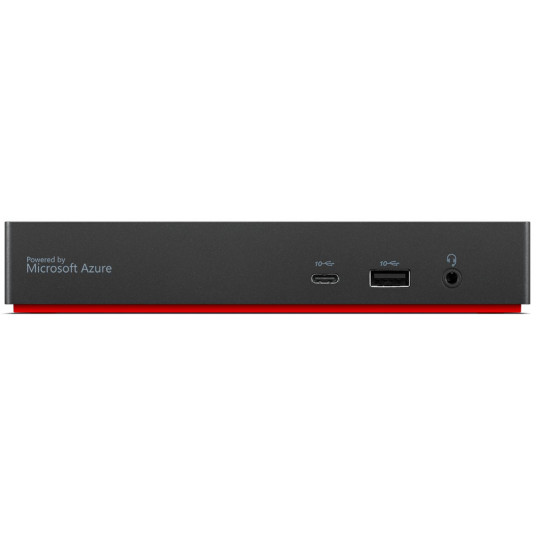  Lenovo ThinkPad Universal USB-C Smart Dock powered by Microsoft Azure Sphere (Max displays: 3/Max resolution: 4K/60Hz/Supports: 2x4K/60Hz/1xEthernet LAN (RJ-45)/2xDP 1.4/1xHDMI 2.1/3xUSB 3.1 (1 always-on)/2xUSB 2.0/1xThunderbolt 3 and 4 downstream/1xUSB-C 