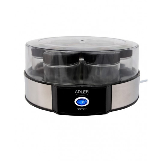  Adler Yogurt Maker AD 4476 Capacity 7x0.2 L, Stainless steel/Black 