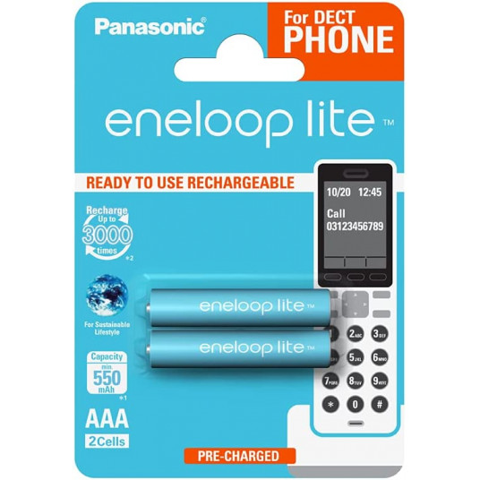  Panasonic rechargeable batteries ENELOOP Lite BK-4LCCE/2DE, 550 mAh, 3000 (2xAAA) 