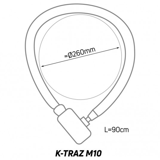  ZEFAL K-TRAZ M10 dviračio spyna 