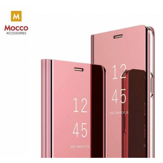 Mocco Clear View Cover Case For Samsung Galaxy A42 5G Pink