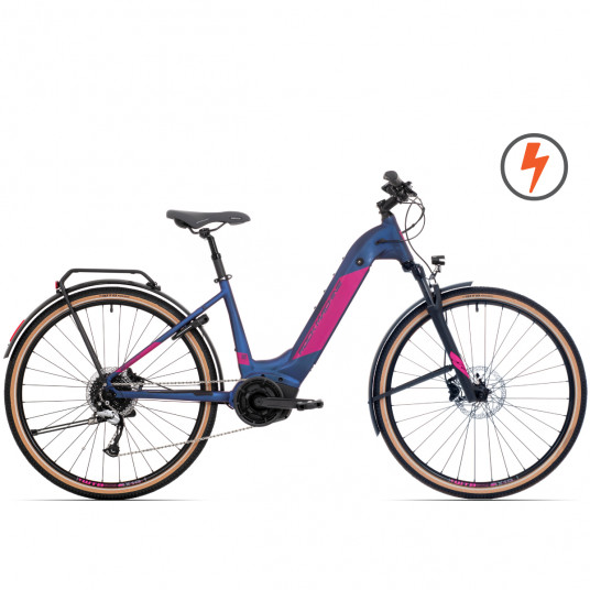  Elektrinis dviratis Rock Machine 29 Crossride e500B Lady mėlynas/rožinis (M) 