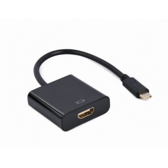  Gembird A-CM-HDMIF-04 USB Type-C į HDMI adapterio laidas, 4K@60Hz, 15 cm, juodas 
