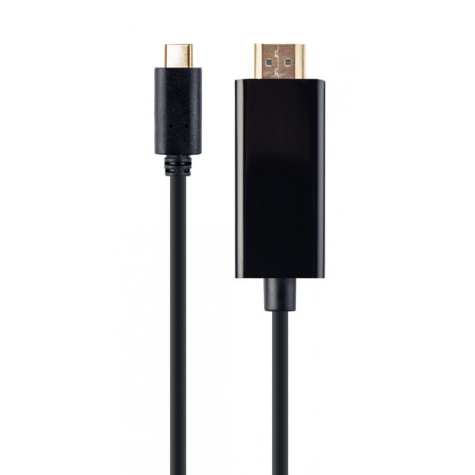  Gembird A-CM-HDMIM-01 USB-C kištukinis adapteris HDMI kištukas, 4K 30Hz, 2m, juodas 